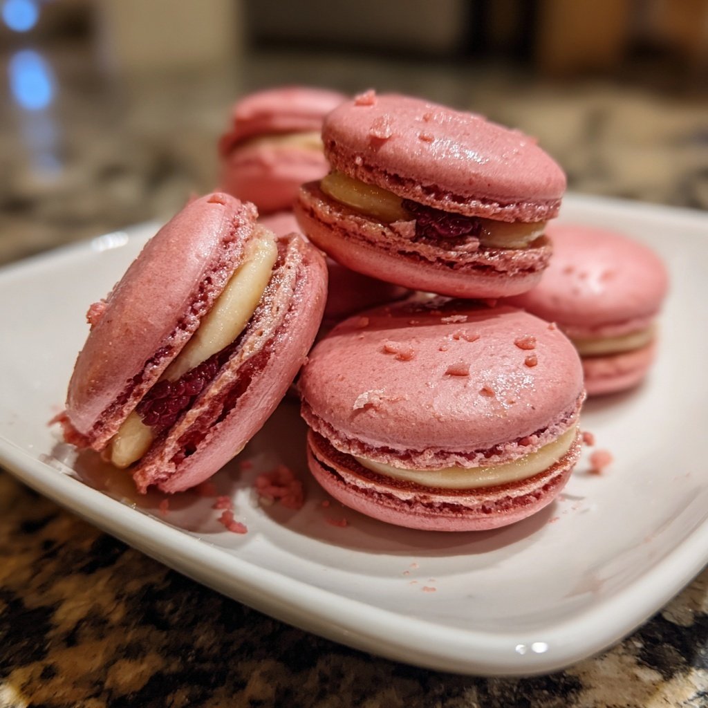 Valentines Treats Raspberry Macarons