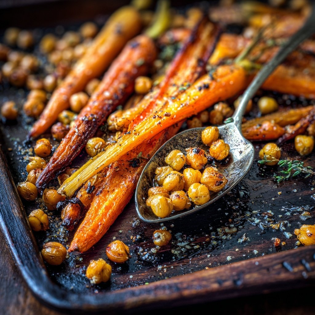 Roasted Carrot and Chickpea Tray
