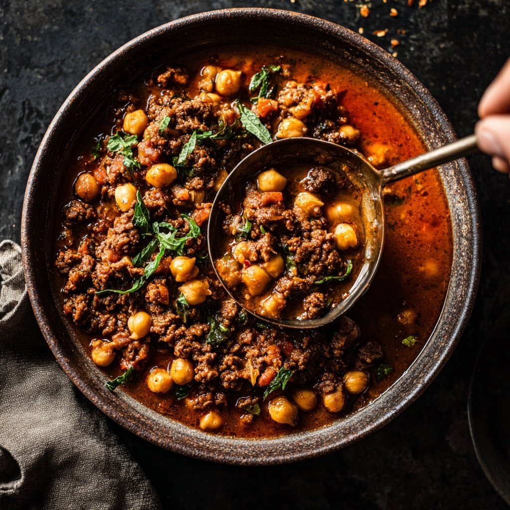 Ground Beef And Chickpea Curry