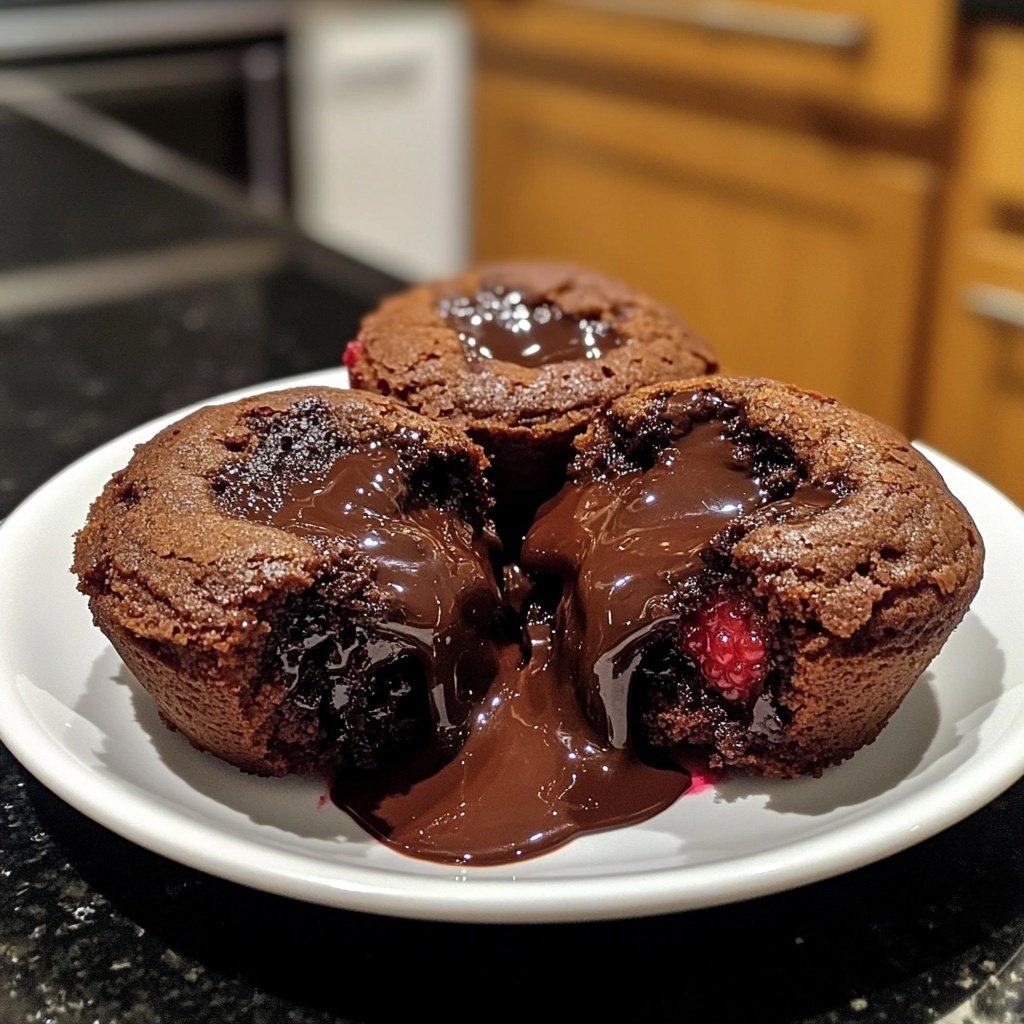Chocolate Raspberry Lava Cakes