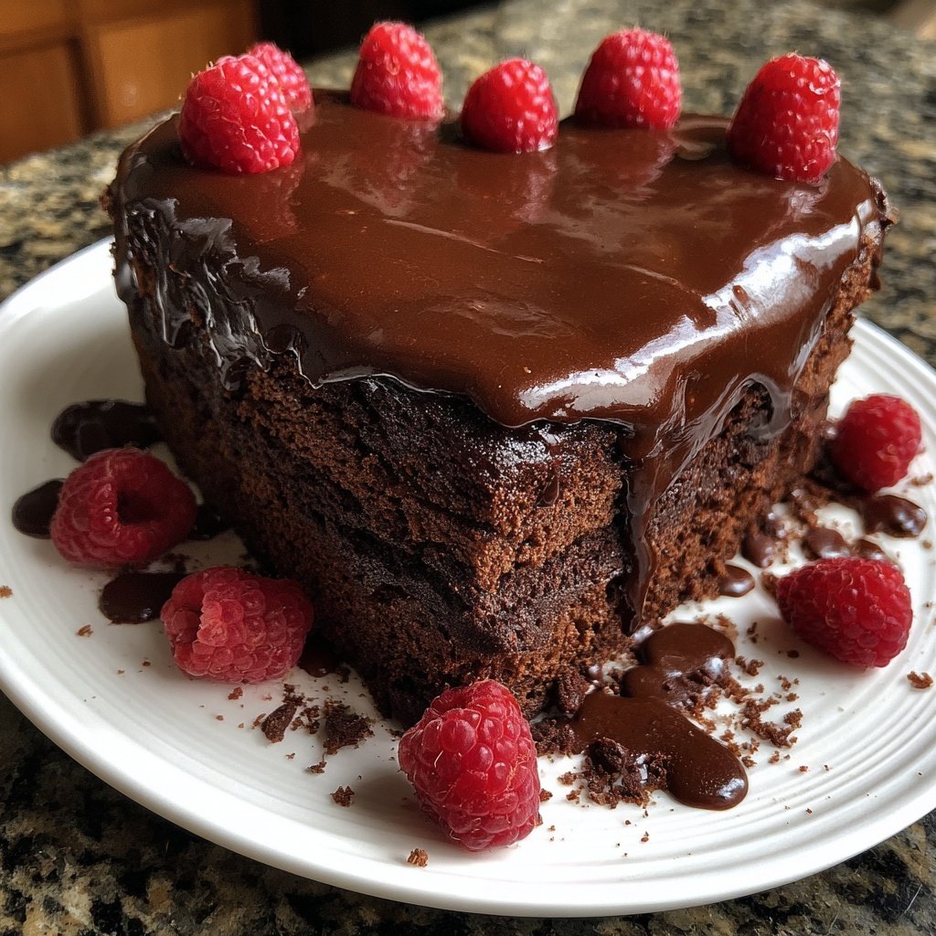 Heart-Shaped Chocolate Cake