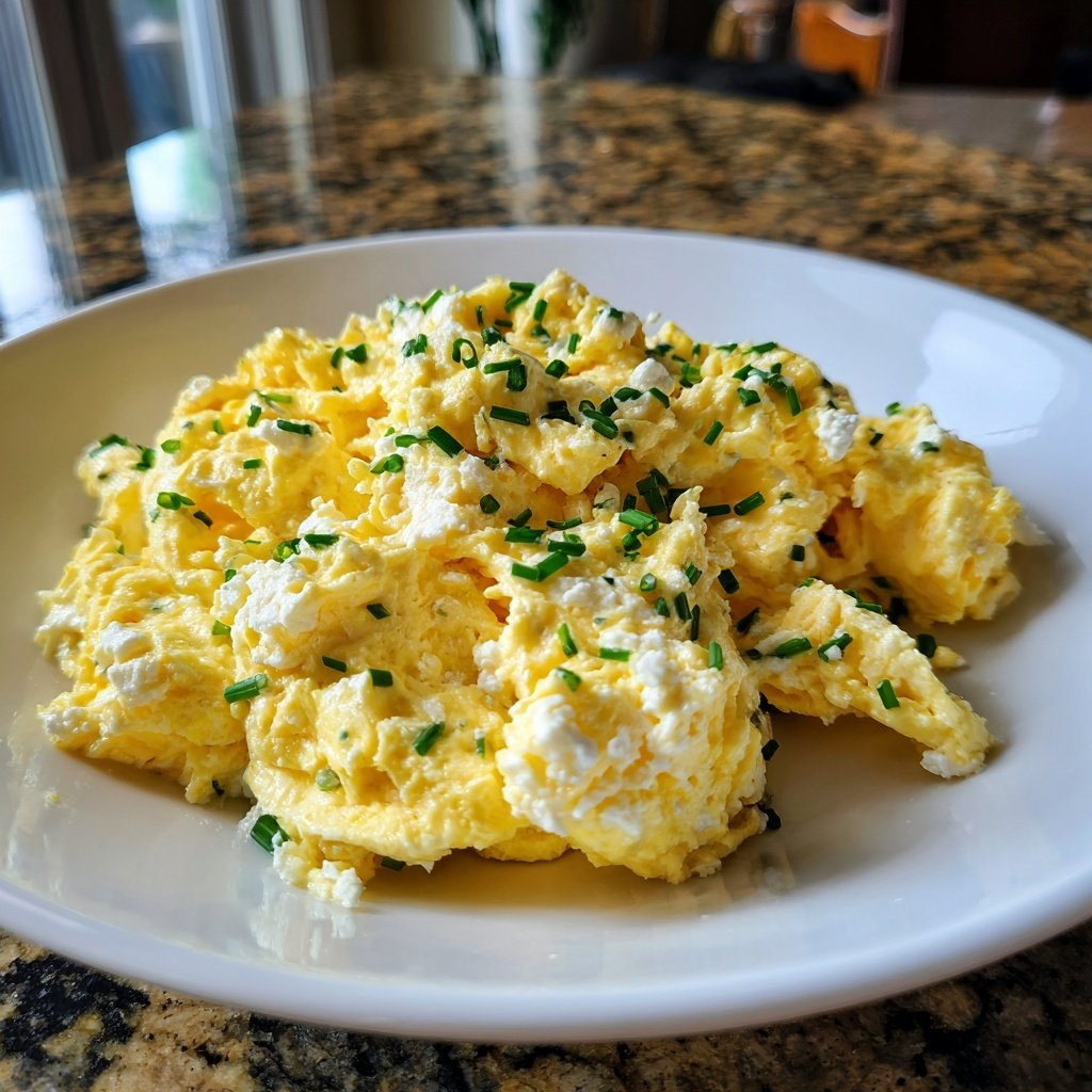High Protein Scrambled Eggs With Cottage Cheese