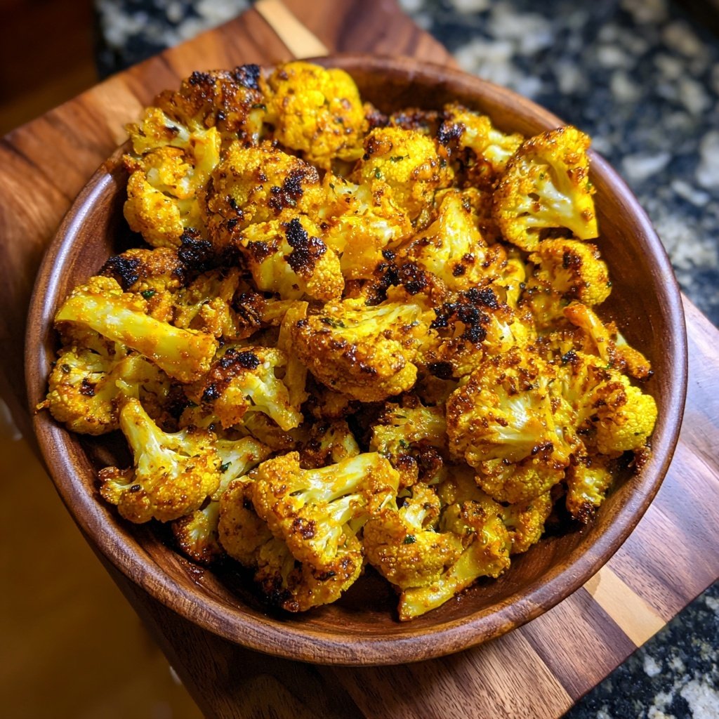 Roasted Cauliflower With Turmeric