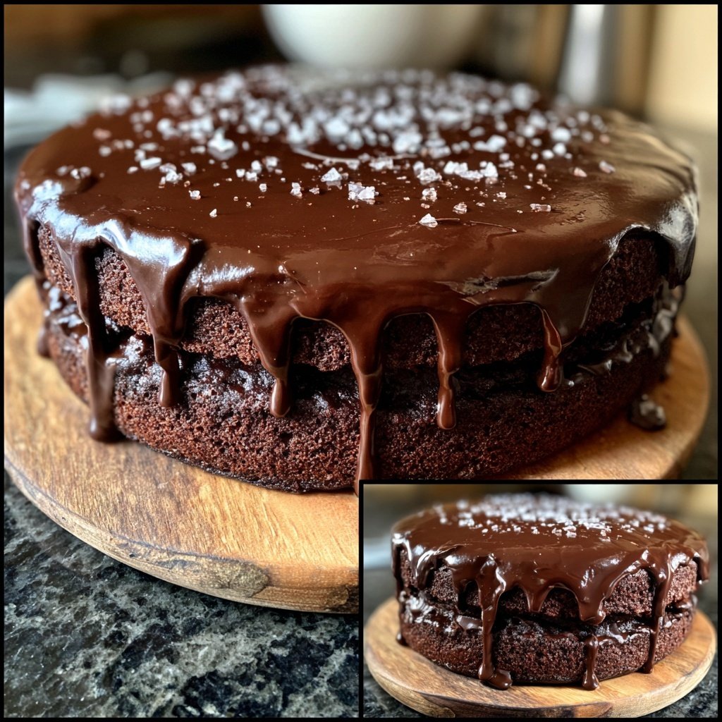 Dark Chocolate Fudge Cake