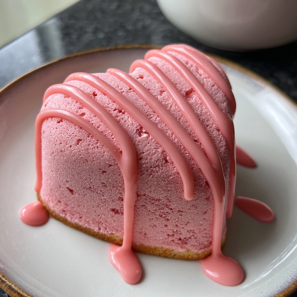 Mini Heart Cake with Strawberry Honey Cream