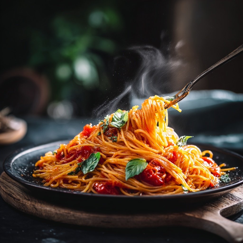 Easy Angel Hair Pasta With Tomato Basil Sauce