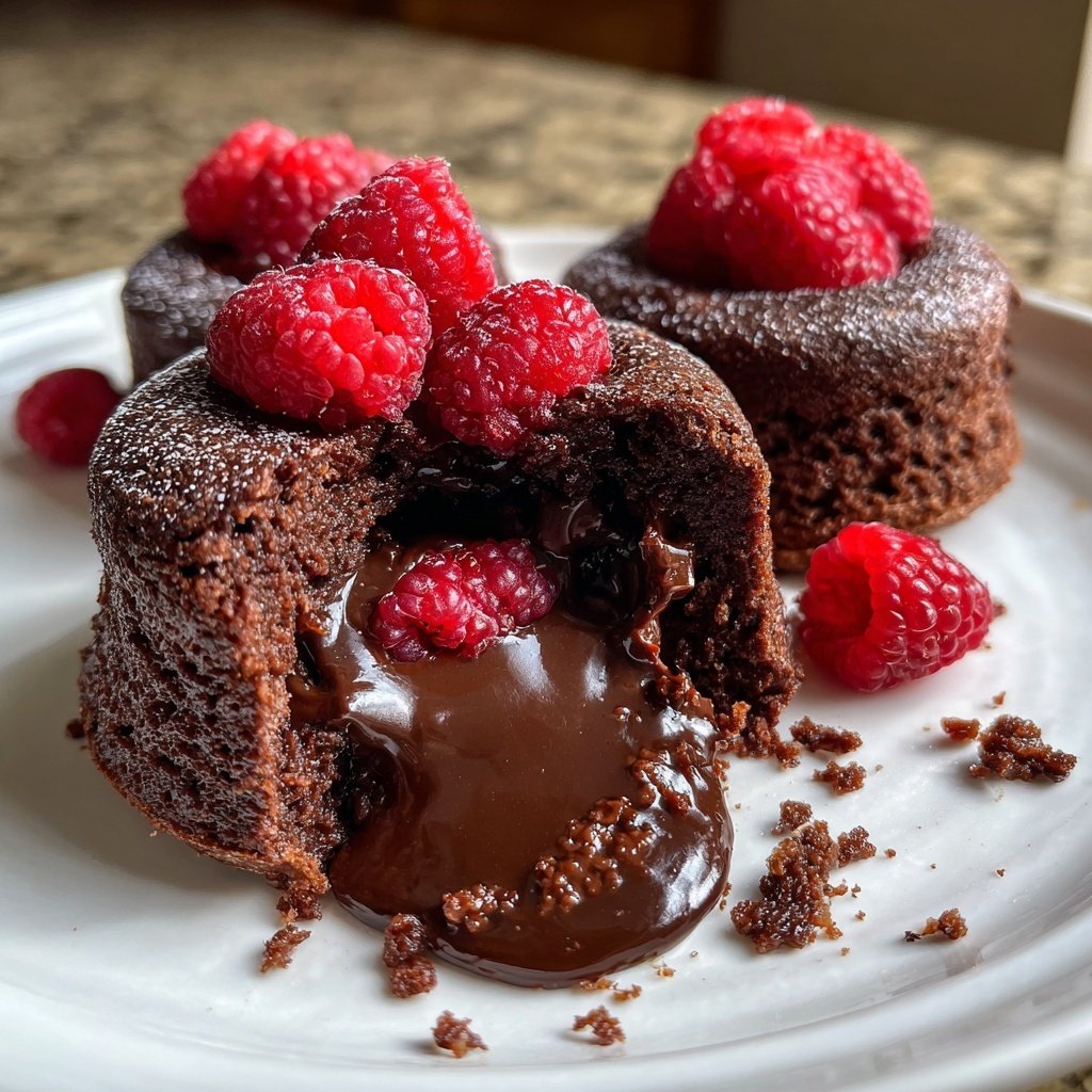 Chocolate Raspberry Lava Cakes