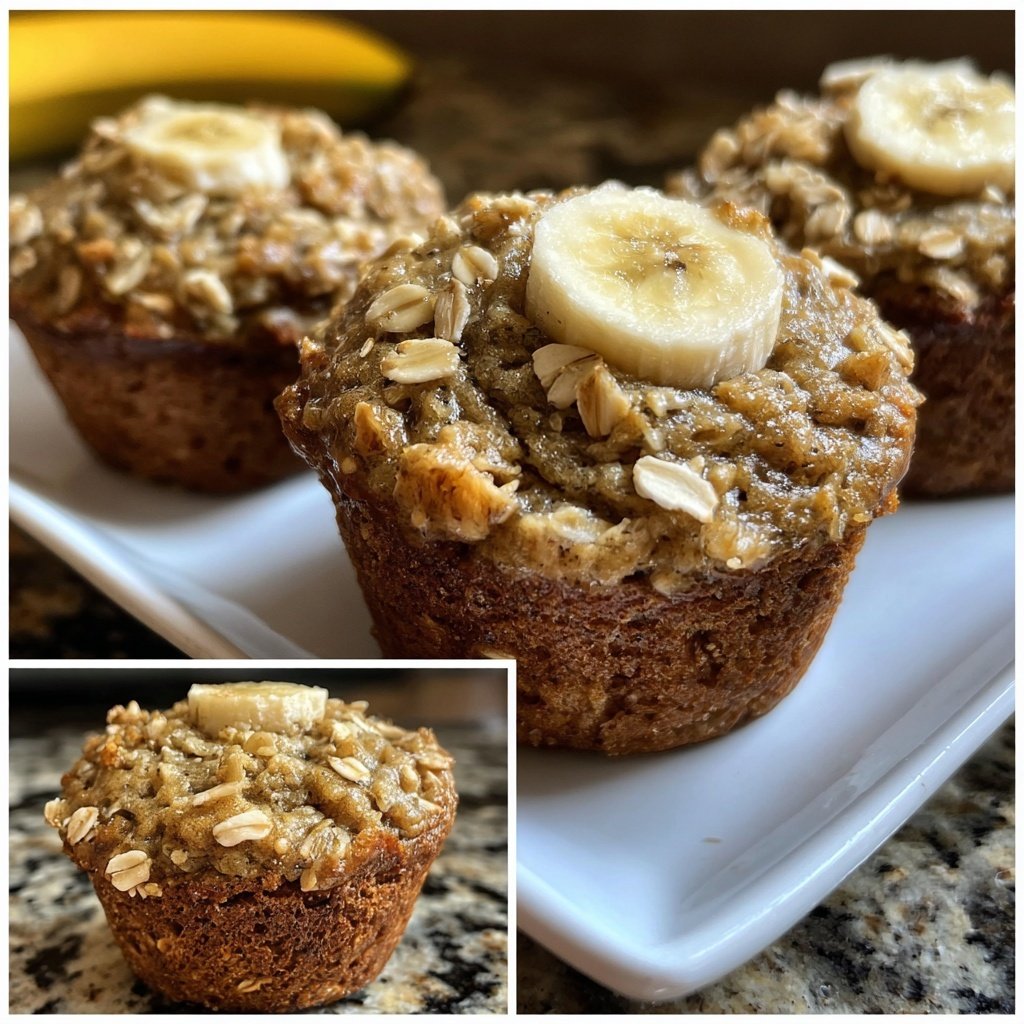 Healthy Banana Oat Muffins