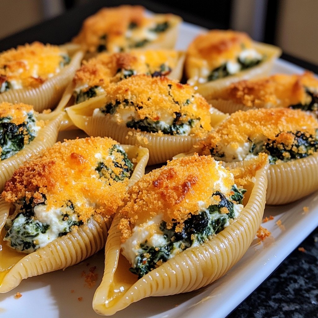 Romantic Spinach Ricotta Stuffed Shells