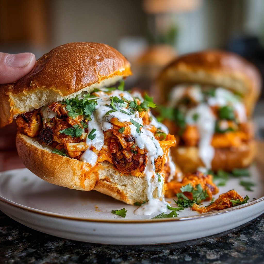 Crispy Buffalo Cauliflower Sliders