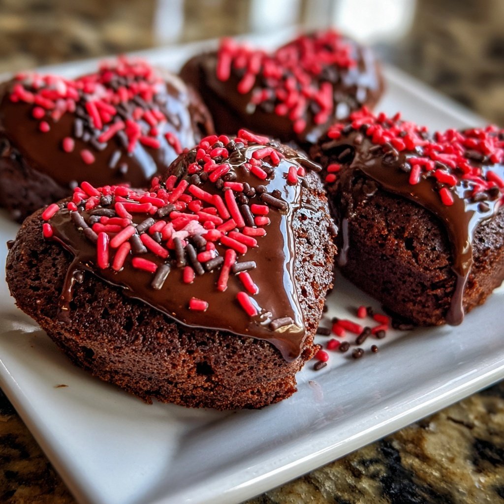 Valentines Treats Mini Brownie Hearts