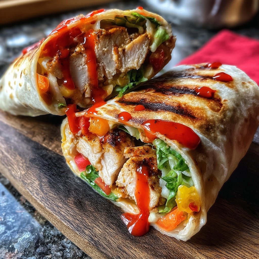 High Protein Grilled Chicken Wrap