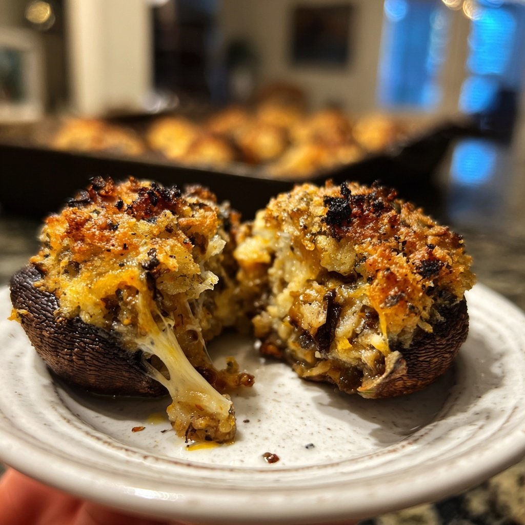 Super Bowl Stuffed Mushrooms