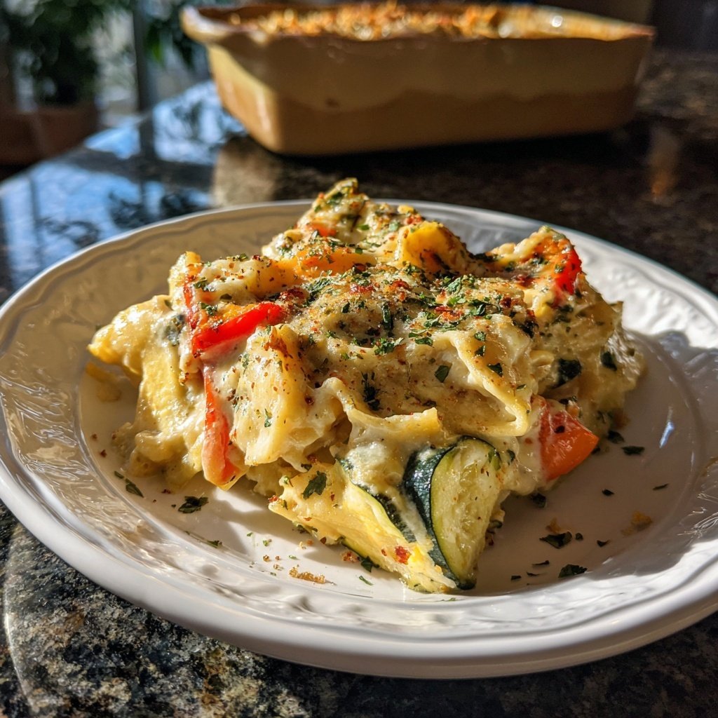 Sunday Slow Baked Vegetable Alfredo