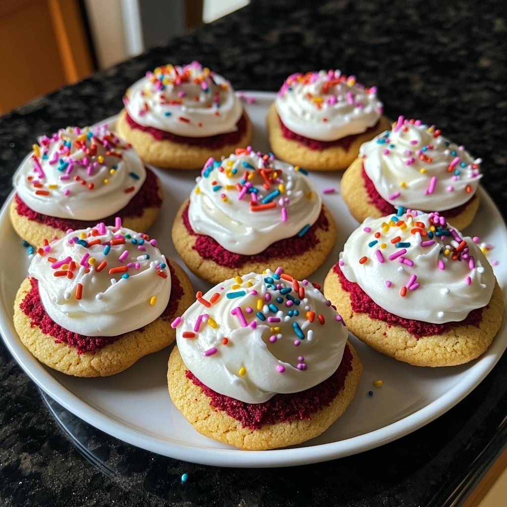 Crumbl Copycat Red Velvet Cupcake Cookies