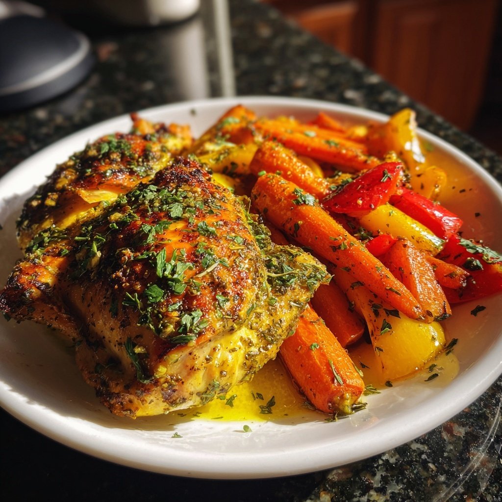 Healthy Lemon Herb Chicken With Roasted Vegetables
