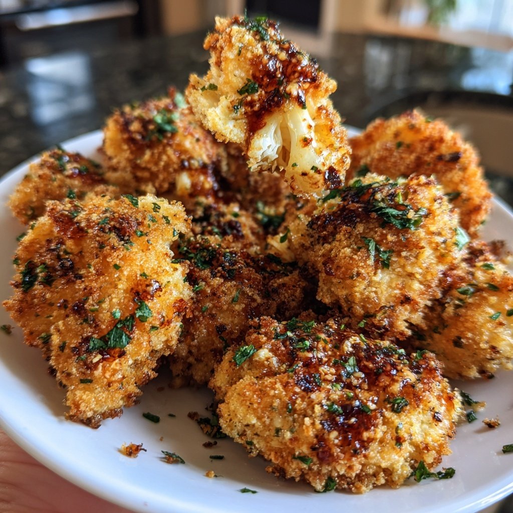 Crispy Cauliflower Garlic Bites
